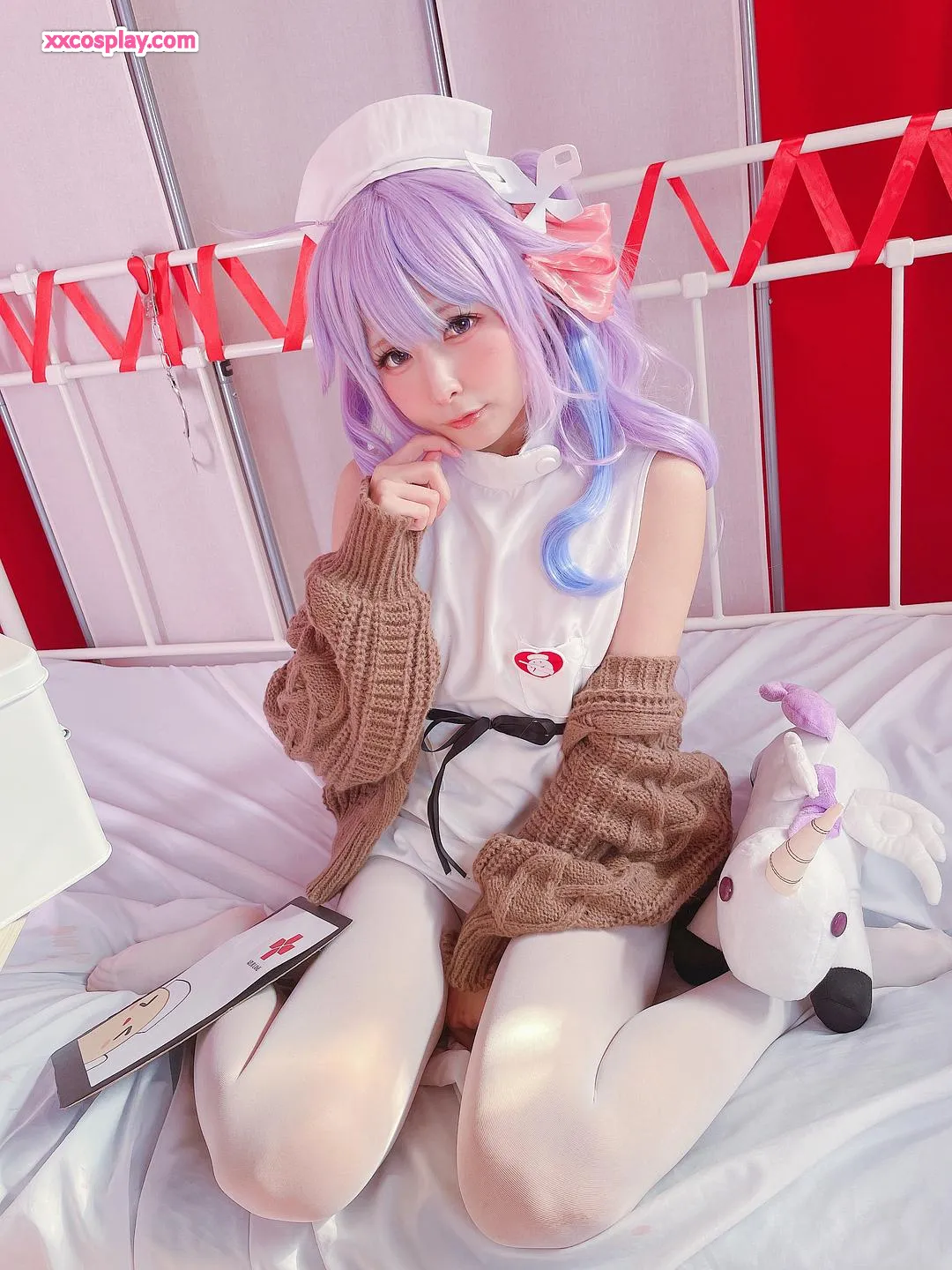 Sayo Momo as Unicorn (Azur Lane) Nurse Cosplay